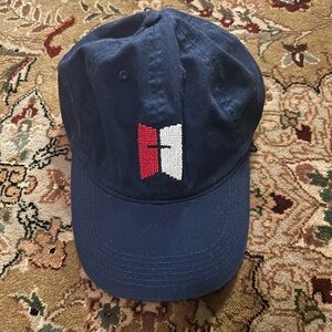 Smathers & Branson Navy Red And White Embroidered Cross Shield Cap